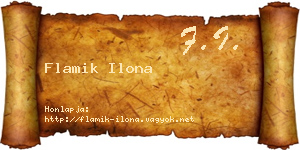 Flamik Ilona névjegykártya